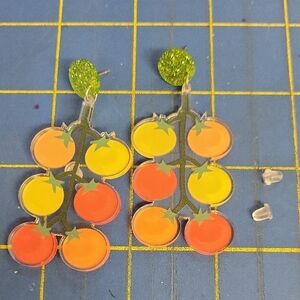 Tomato Vine 2.5" Earrings